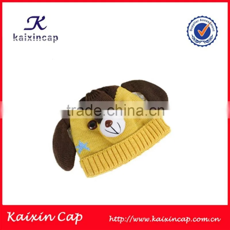 customized winter fashion cute bowknot knitted children lovely beanies
