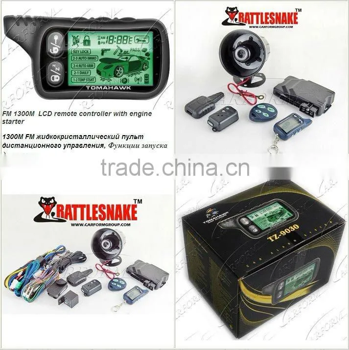 Russian Version Tomahawk TZ9030 LCD Remote two way car alarm security system