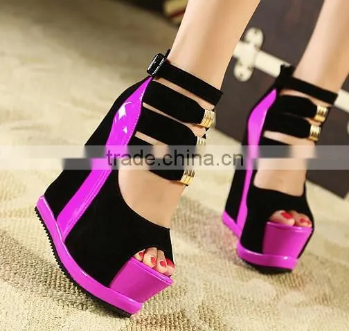 mature sexy girl high heel no heel wedge shoes