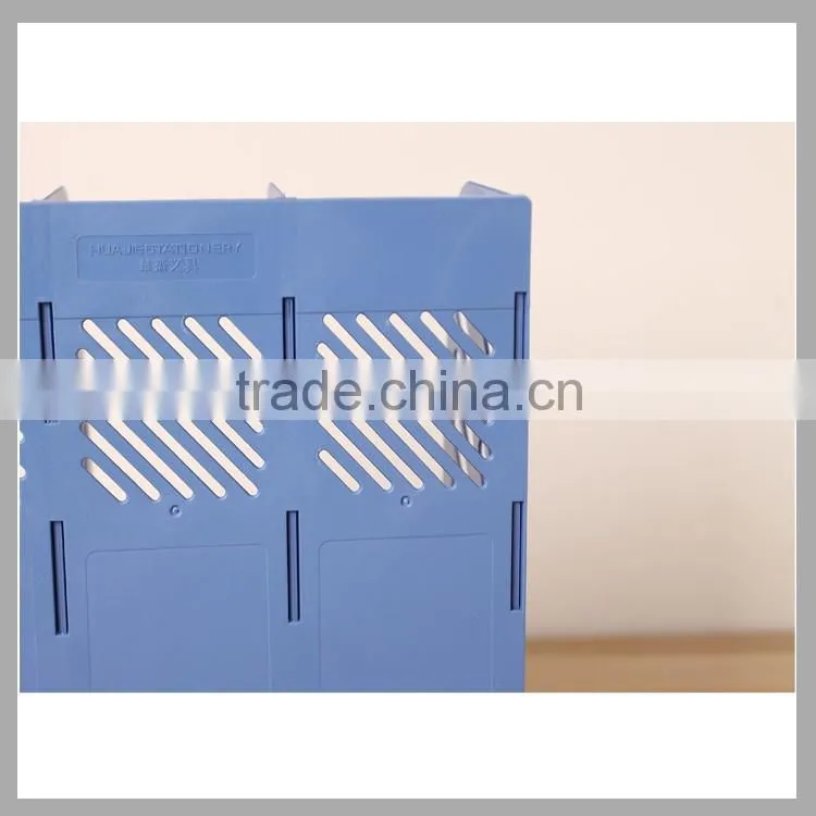 Competitive price Huajie plastic magazine shelf file rack