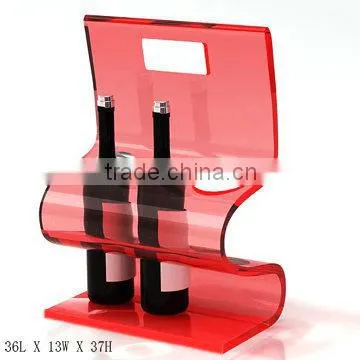 Wall-mounted acrylic wine rack