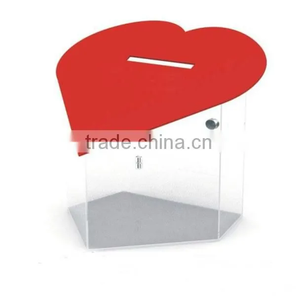 HOT Plexiglass Ballot Box,Plastic Donation Box,Acrylic Collection Box