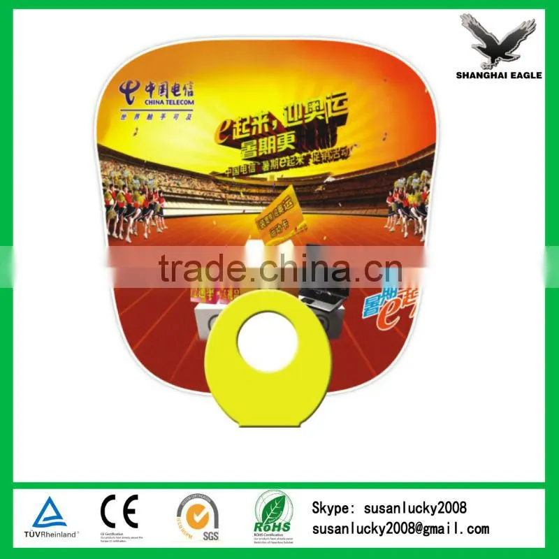 Custom Adevertising PVC Plastic Print Fan (directly from factory)