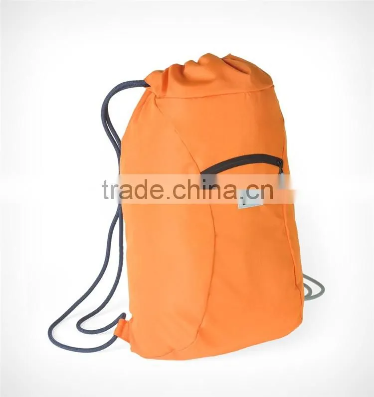 wholesale cheap small pink polyester outdoor gym backpack drawstring bag