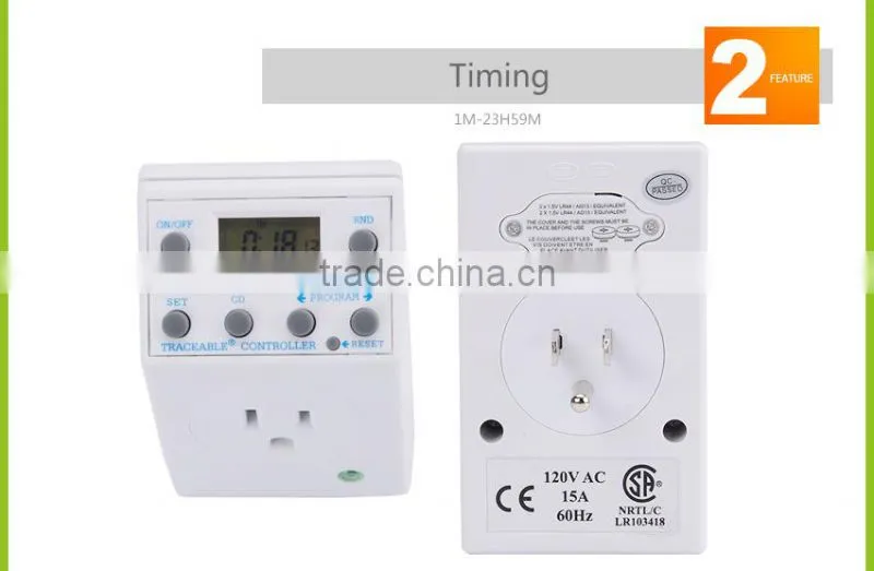 Digital electronic timer switch socket plug