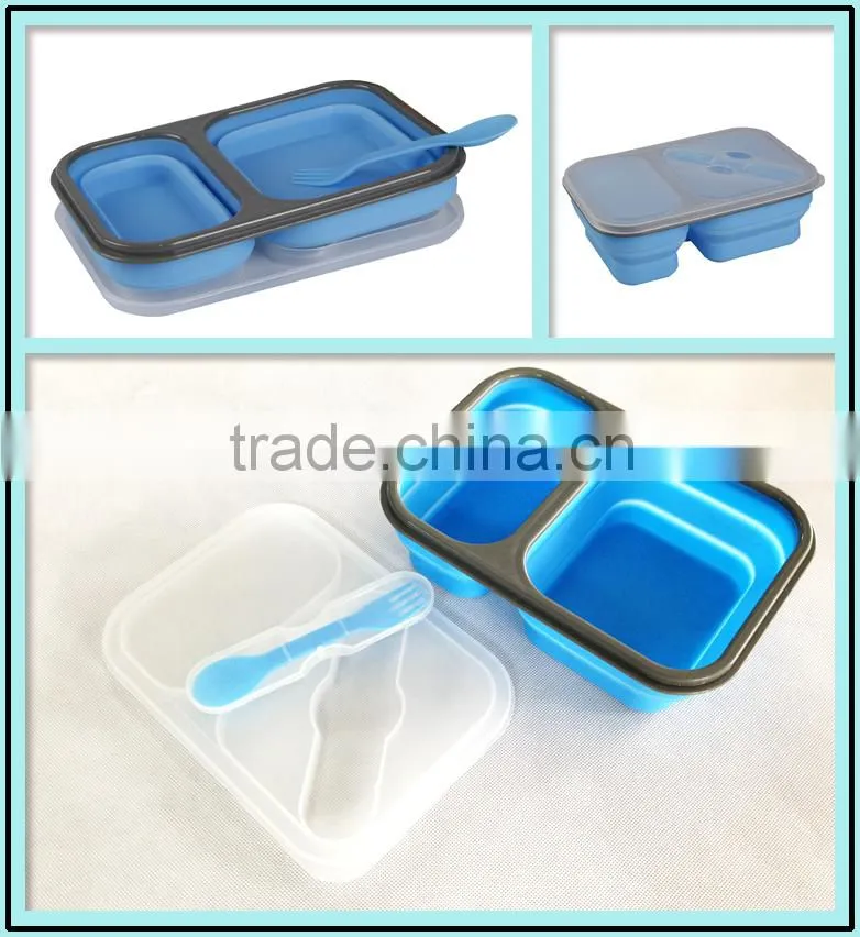 High quality kids and adults leakproof eco-friendly microwave silicone japanese lunch box