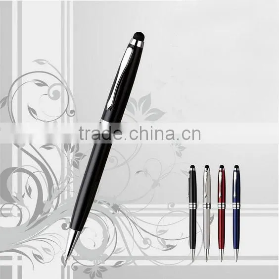 2 in 1 high quality heavy metal ballpen, touch screen pen
