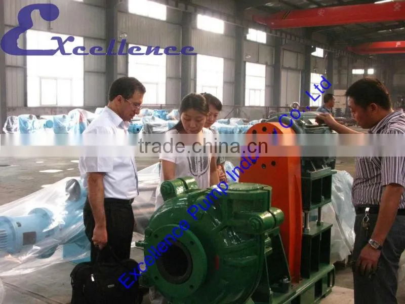 Abrasion resistant industrial rubber lined slurry pump