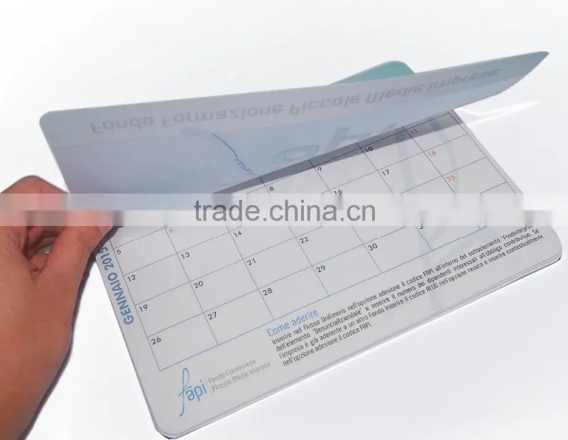 2015-Year Calendar With (BLUE) Font with Holidays List (SQUARE) Mouse Pad