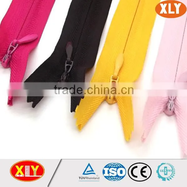 2015 hot sale fancy #3 close end invisible zipper for dress