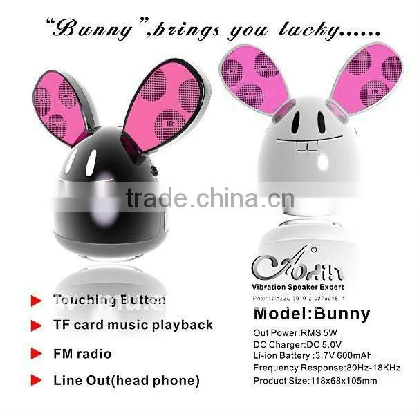 Innovative Awesome HiFi sound Vibration Speaker with touch button