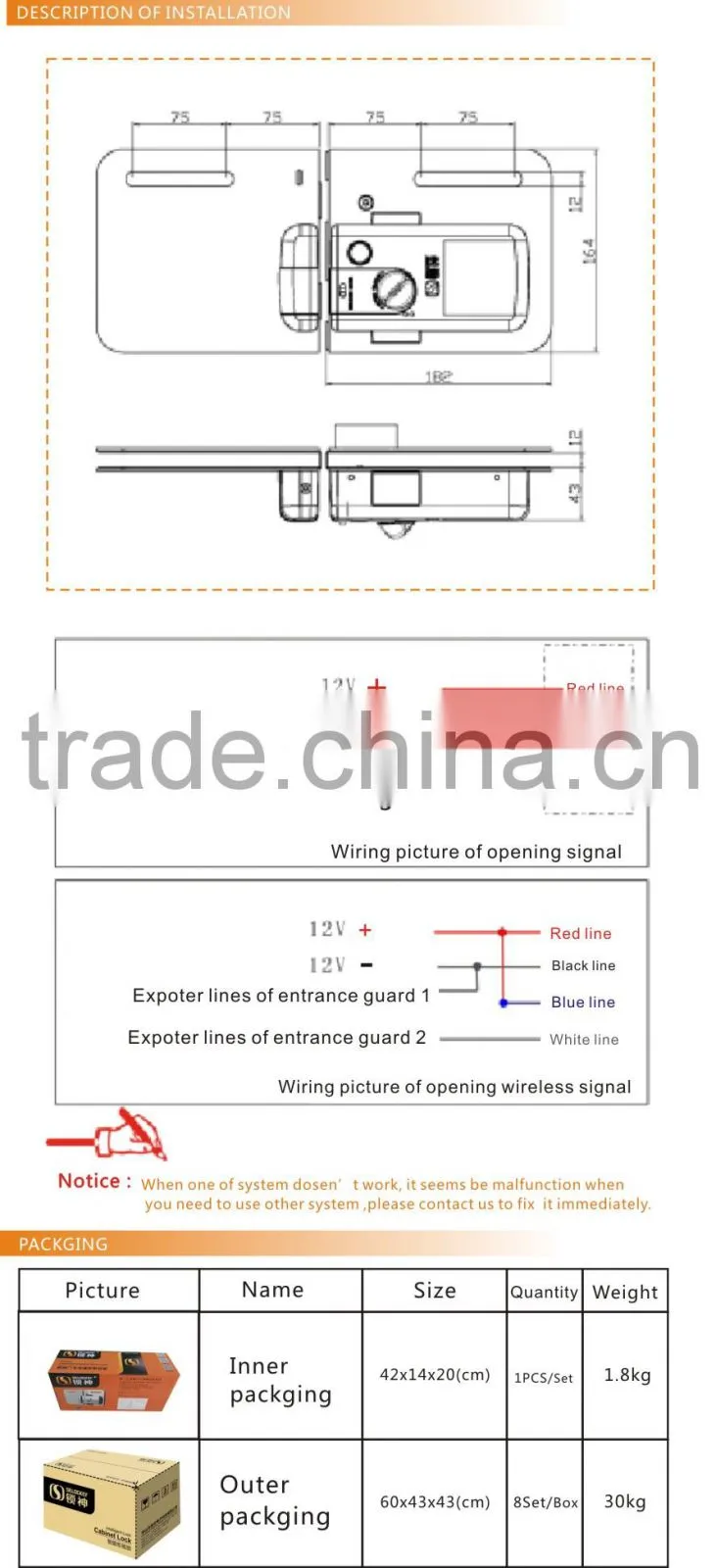 Hot sale!! Wireless glass door lock (with door side) with password and IC card to open (LY15CR2-11BM)