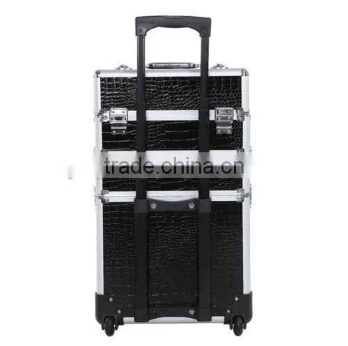4 in 1 Aluminum Makeup Trolley Case