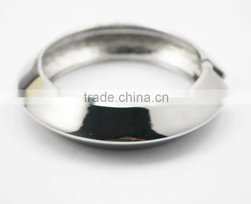 Fashion Blank Chunky Adjustable Alloy Bangle Mirror Polished