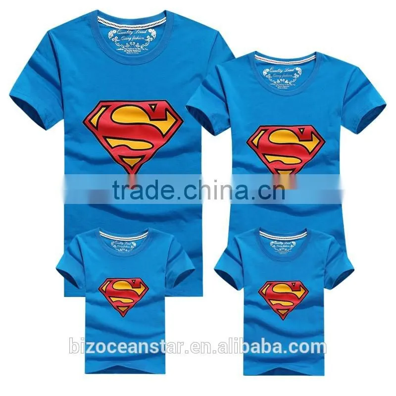 Pure cotton short sleeve parent-child outfit lovers t-shirts