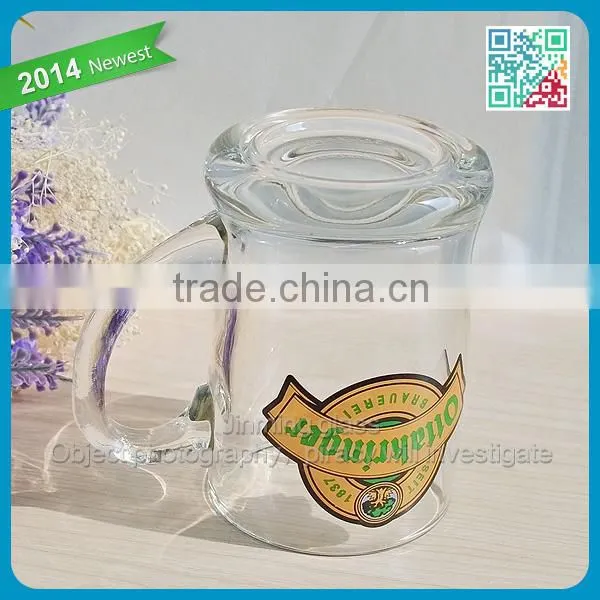 Ottakringer Drum Shape Glass Beer Mug Polished Heavy Tumbler