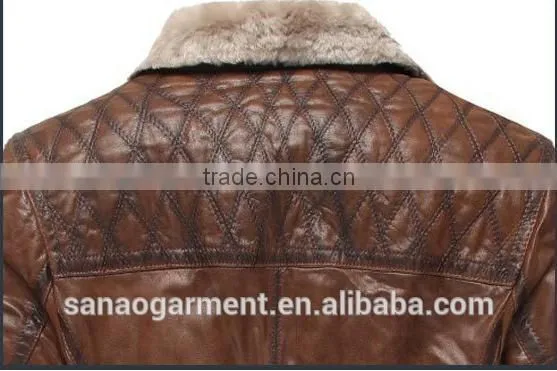 sheep leather lamb wool jackets for men wholesale