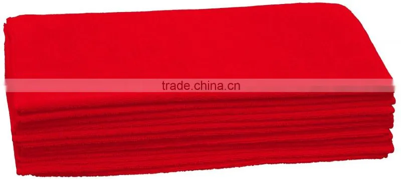 6 x 16 in. 300 GSM Cleaning Towels with red