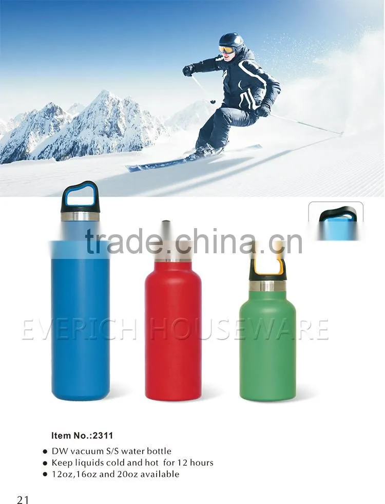 Vacuum-insulated stainless steel thermal bottle