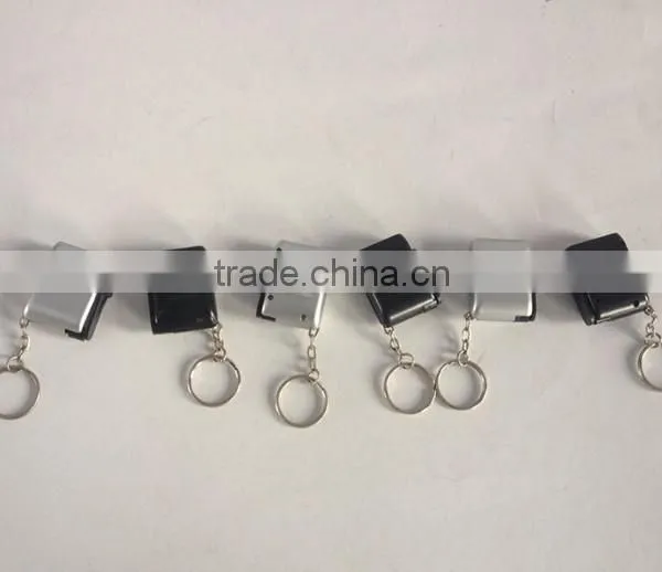82048#mini hand crank dynamo flashlight with keychain
