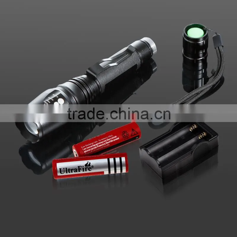 2000LM Adjustable Focus Beam CRE E T6 LED Flashlight Torch light Rechargeable 5 Mode