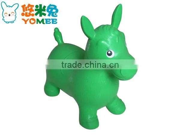 Kids green Inflatable Animal Toy jumping horse , horse riding toy, horse toy