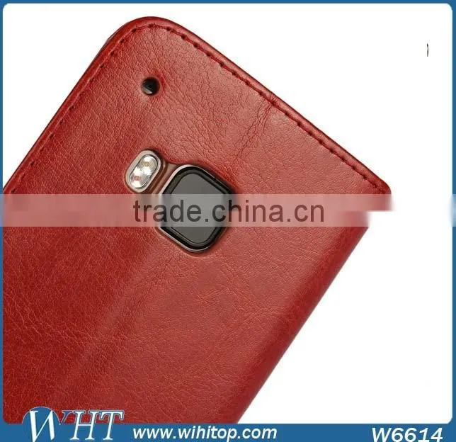New Phone Case 2015 Hot Sale for HTC One M9 Wallet Case PU Leather Flip Cover