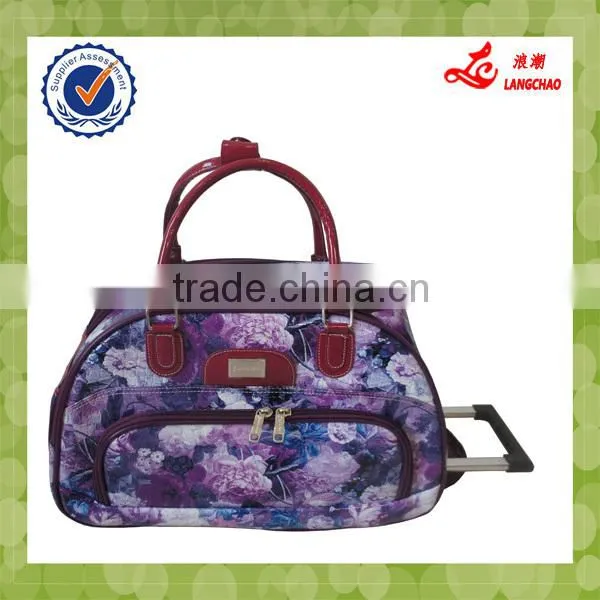 S077 design trade assurance travel duffel bag size 18 with decoration material