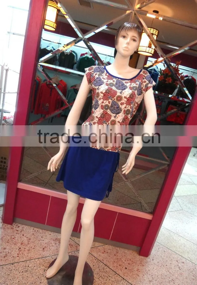 Classic atmosphere round collar draw string skirt nightgown women
