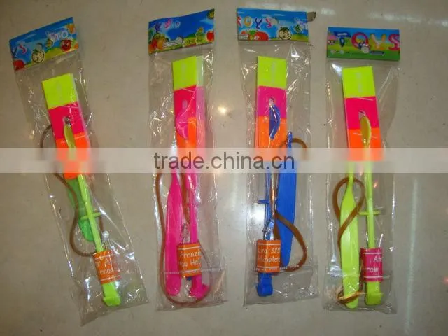 Glow in the dark arrow helicopter night flyer