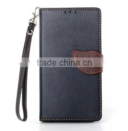 Newest product flip hit color pattern wallet leaf buckle leather case for Sony Xperia Z4 with stand