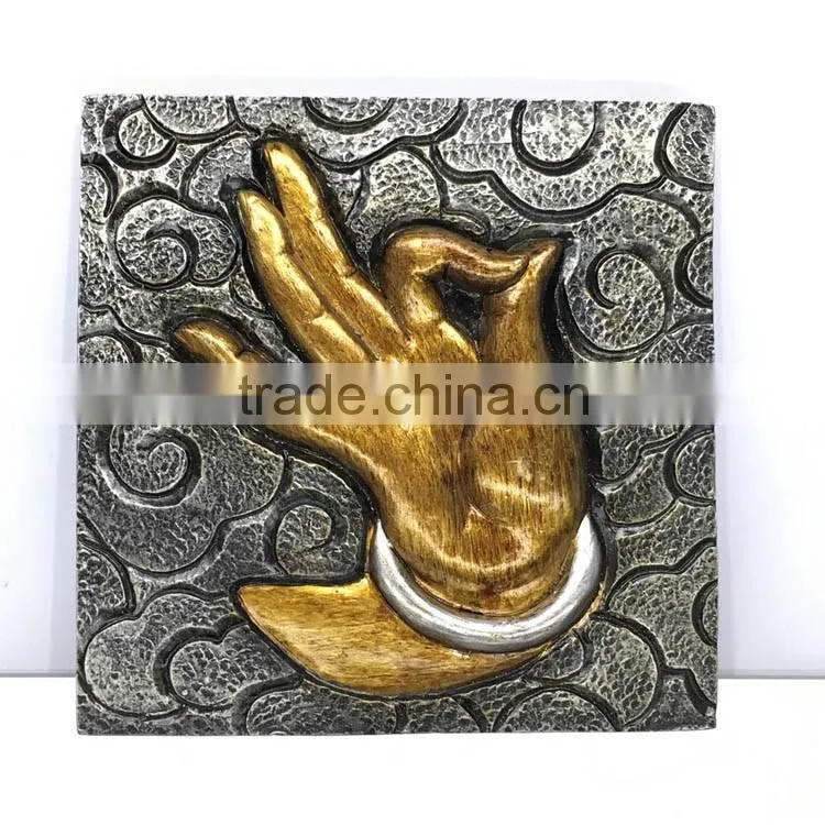 High quality handmade resin buddhist 3d buddha wall art