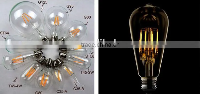 ST64 led bulb filament 4w 6w