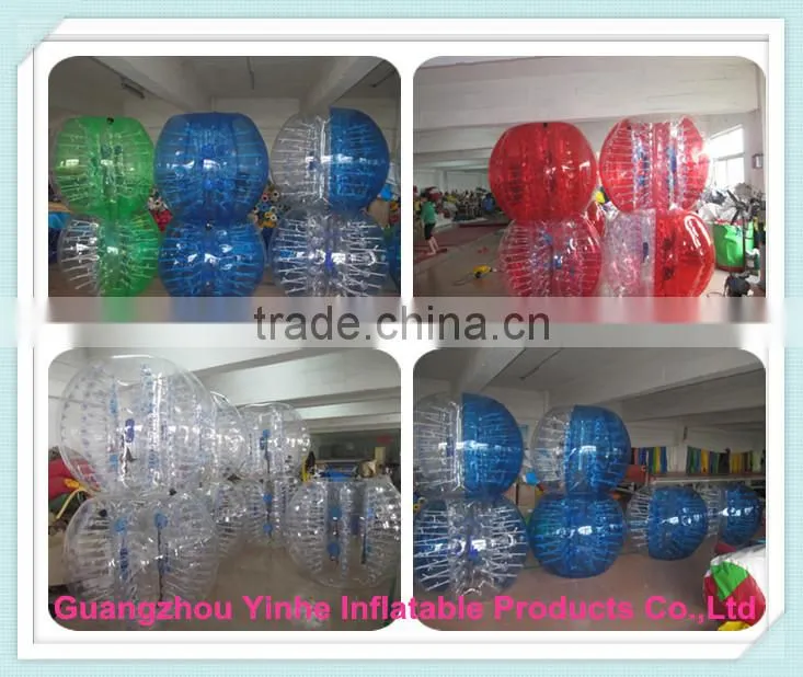 2016 hot sale inflatable bubble loopyball/bubble soccer/bubble football