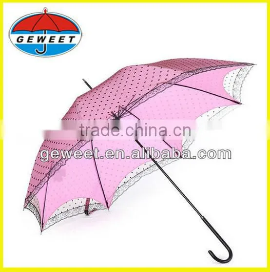 23''auto open fashion parasol lace umbrella
