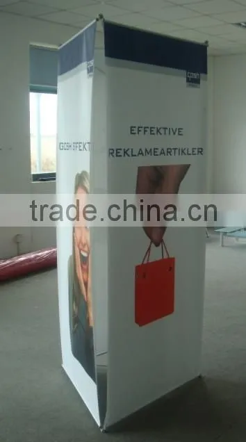 3-sided triangle banner display stand