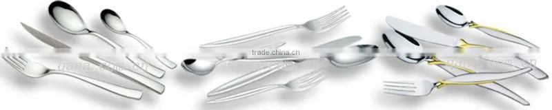 factory direct Qana stainless steel cutlery set with mirror polish