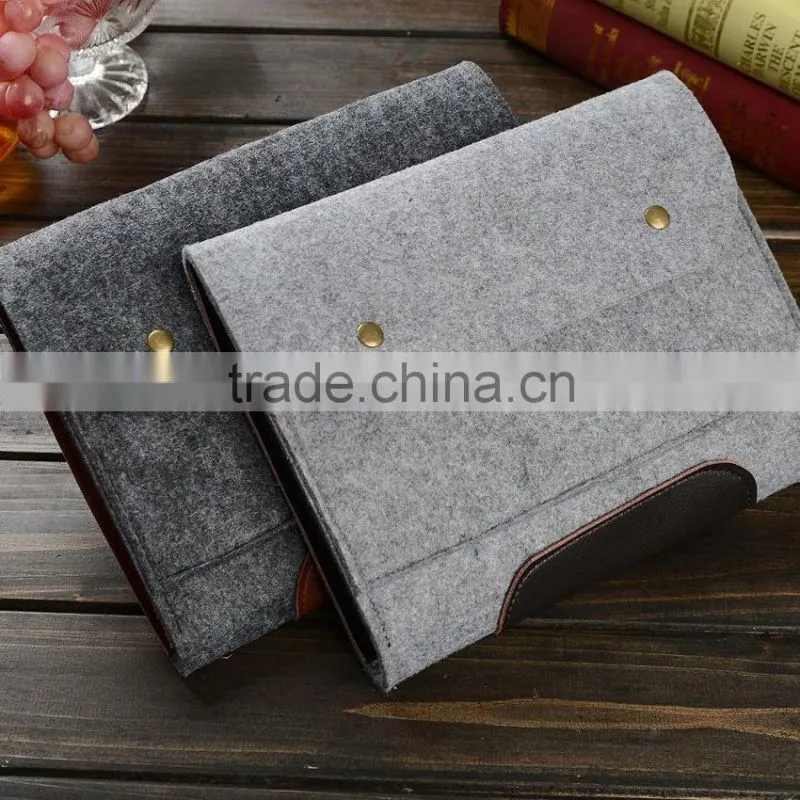 2016 new style tablet bag fashion lady pad bag high quality felt computer bag