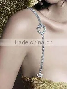 2012 lastest rhinestone and crystal apple bra strap shoulder pads