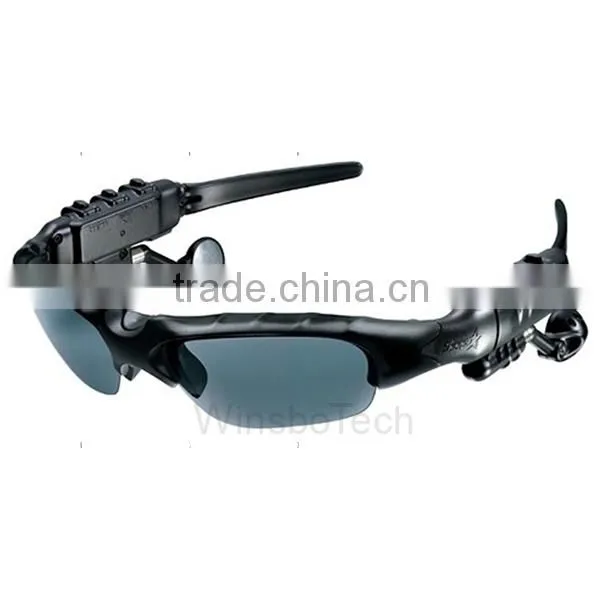 Plastic frame Mp3 bluetooth sunglasses headset with high quality