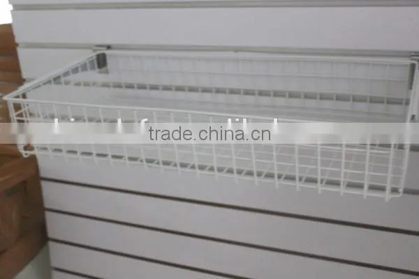 Powder Coat Metal Wire Basket Supermarket Storage Basket