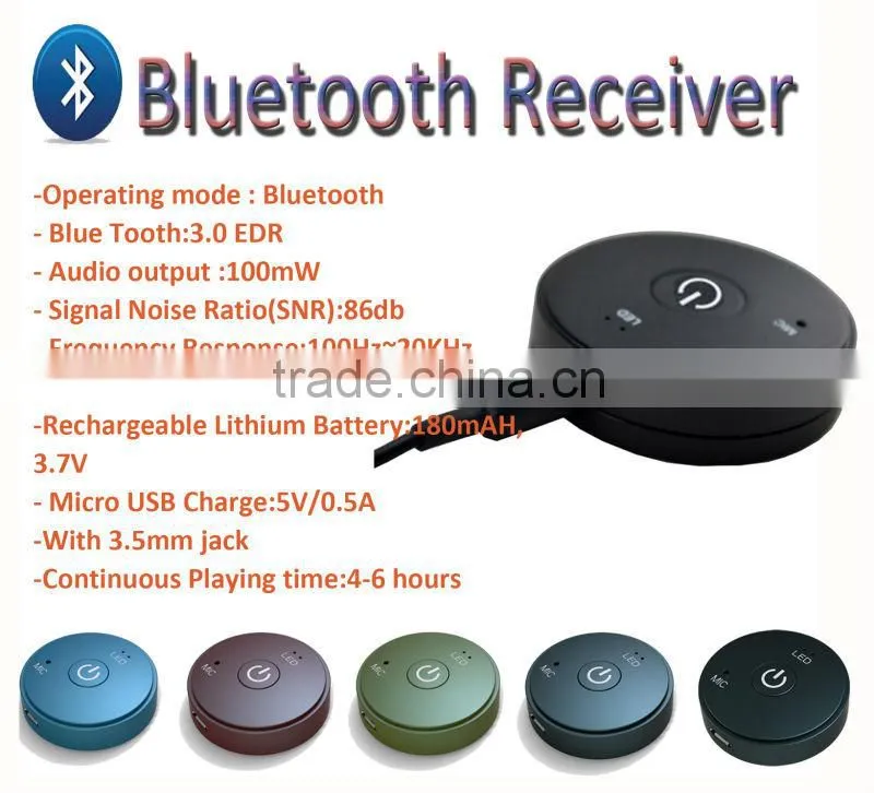 Hot sale !Mirco Bluetooth Receiver for Car Audio is In-vehicle Wireless Handsfree System with Microphone