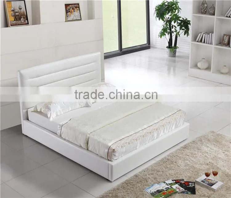 Leather Pu Faux gas lift Storage Bed