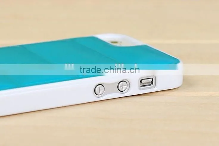 2014 New Deisgn Plastic With Soft PU Leather Case For iPhone 5/5S