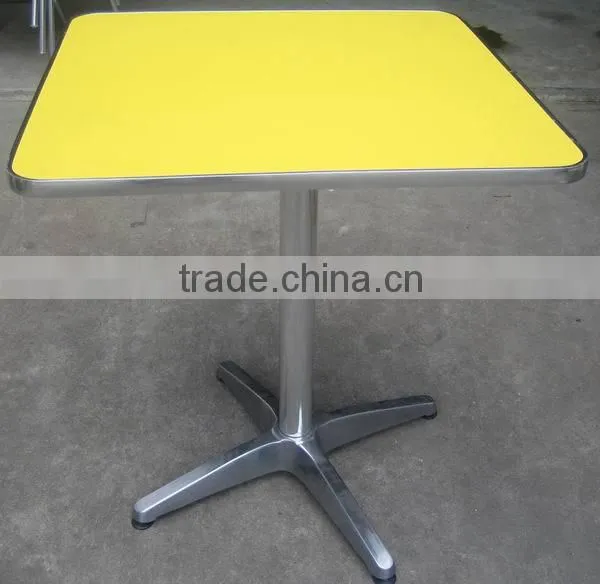 cheap restaurant furniture cast aluminum chair with stainless steel table YC001 YT2