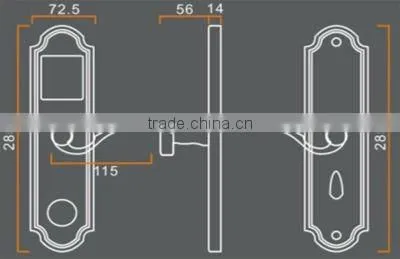 Zinc Alloy ANSI 5 Mortise RFID Hotel Lock