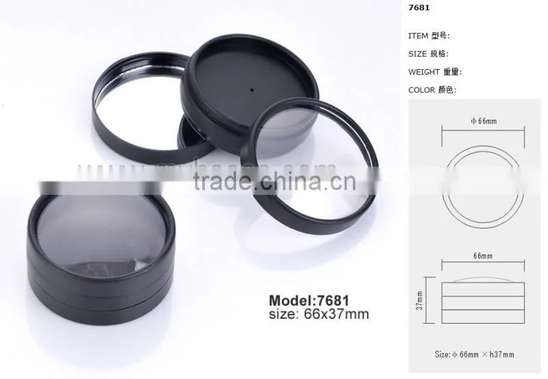 round compact powder case with mirror