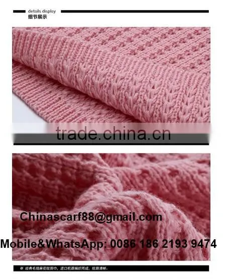 Cheap hollow knitted wool scarves wholesale