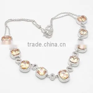 925 Silver Rhodium Plated Green Glass Sets
