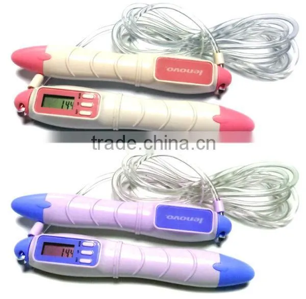 3Buttons LCD Display Electronic Counting Jump Rope with Pedometer
